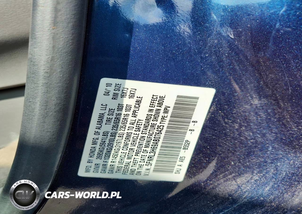 2010 Honda Odyssey Exl VIN:5FNRL3H69AB076425 - 13