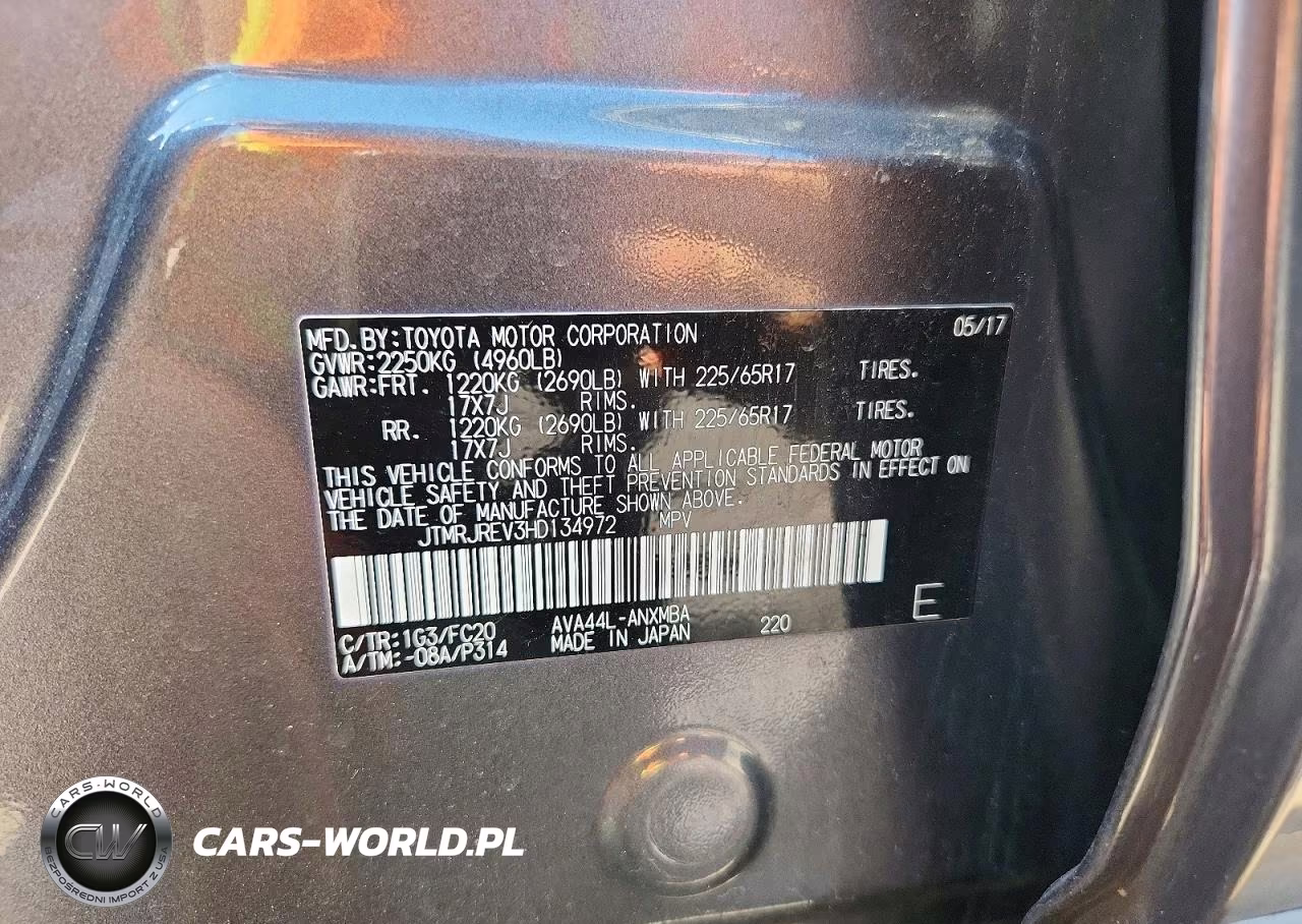 2017 Toyota Rav4 Hybrid Xle VIN:JTMRJREV3HD134972 - 13