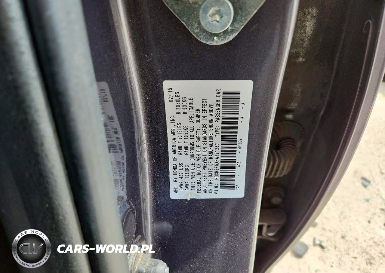 2015 Honda Accord Sport VIN:1HGCR2F5XFA121267 - 12