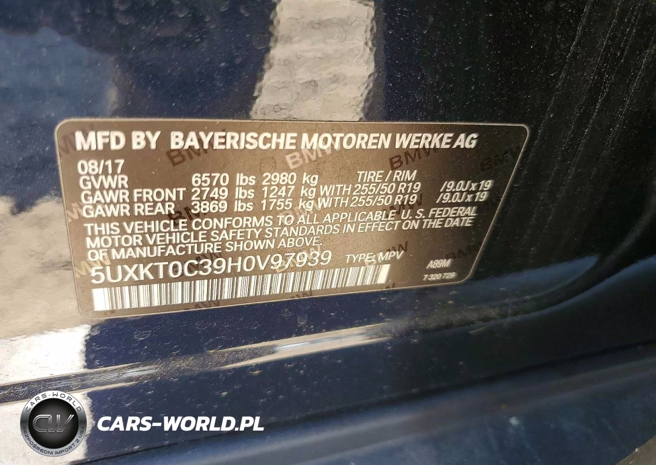 2017 BMW X5 Xdr40E VIN:5UXKT0C39H0V97939 - 13