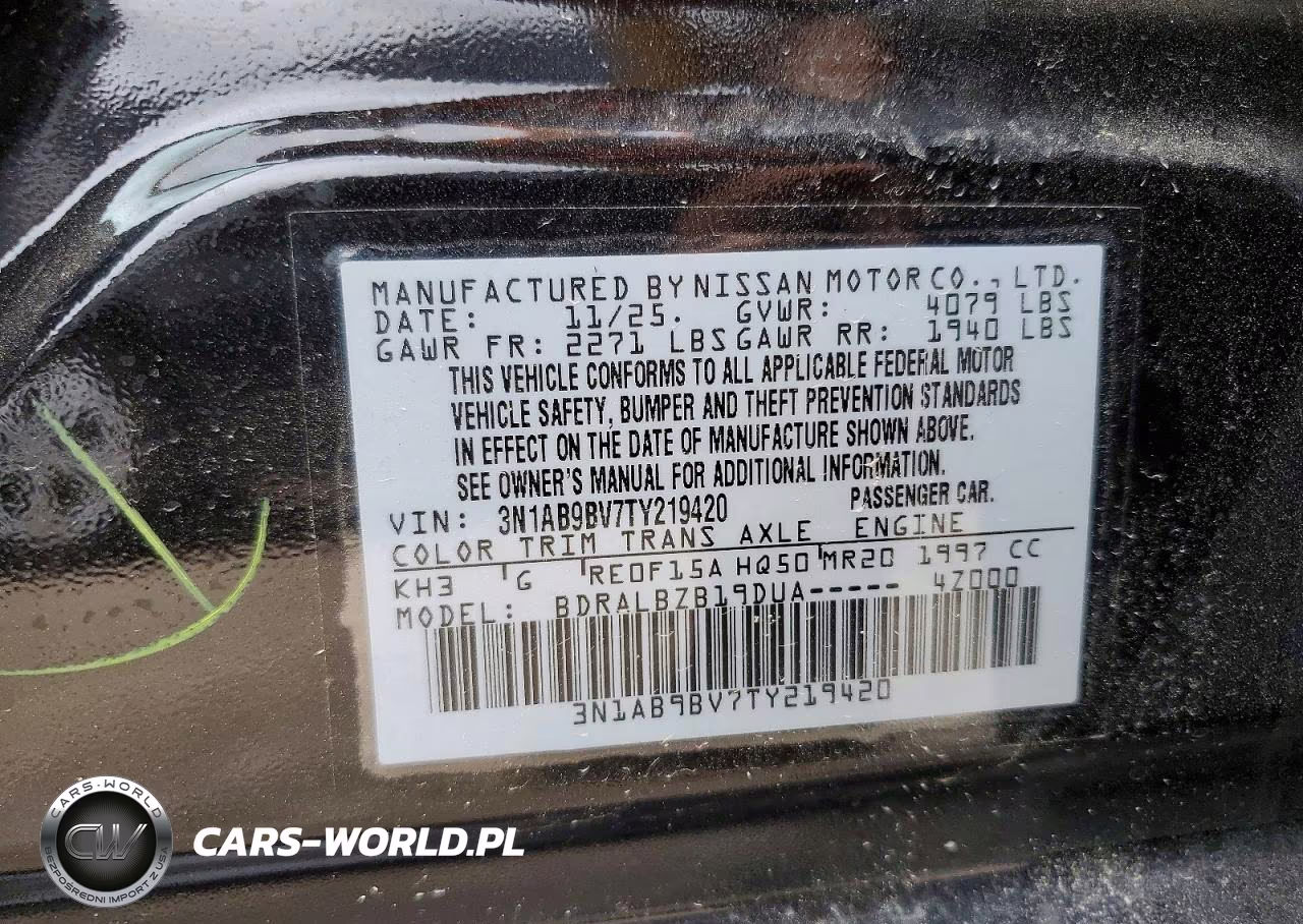 2026 Nissan Sentra S VIN:3N1AB9BV7TY219420 - 12