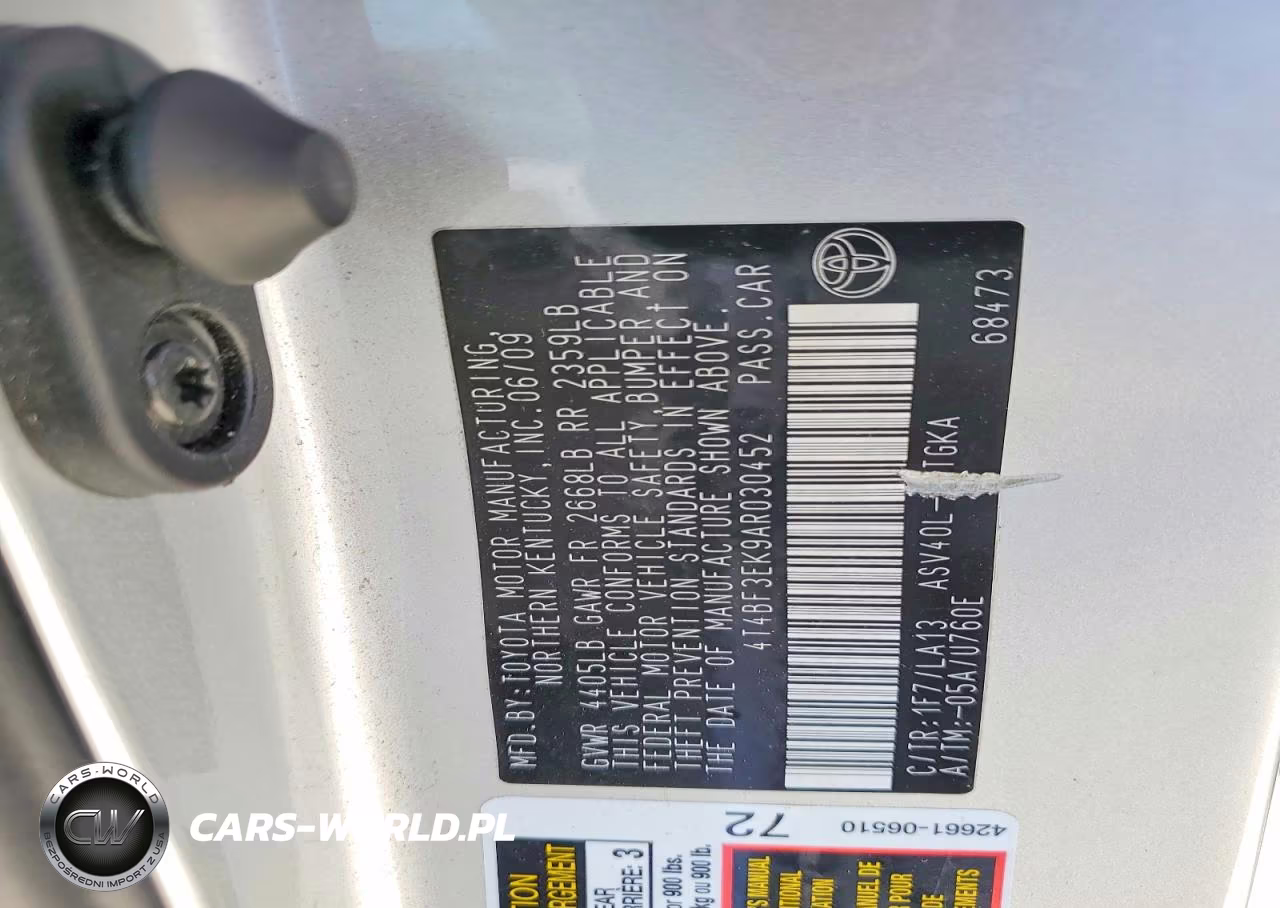 2010 Toyota Camry Xle VIN:4T4BF3EK9AR030452 - 12