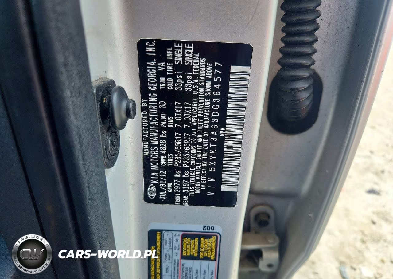 2013 Kia Sorento Lx VIN:5XYKT3A63DG364577 - 15
