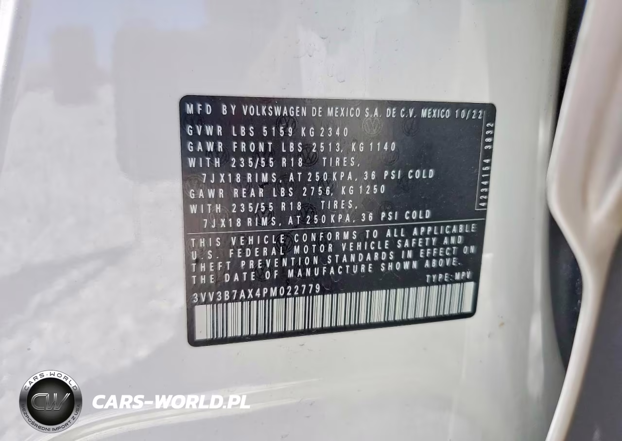 2023 Volks Tiguan VIN:3VV3B7AX4PM022779 - 13