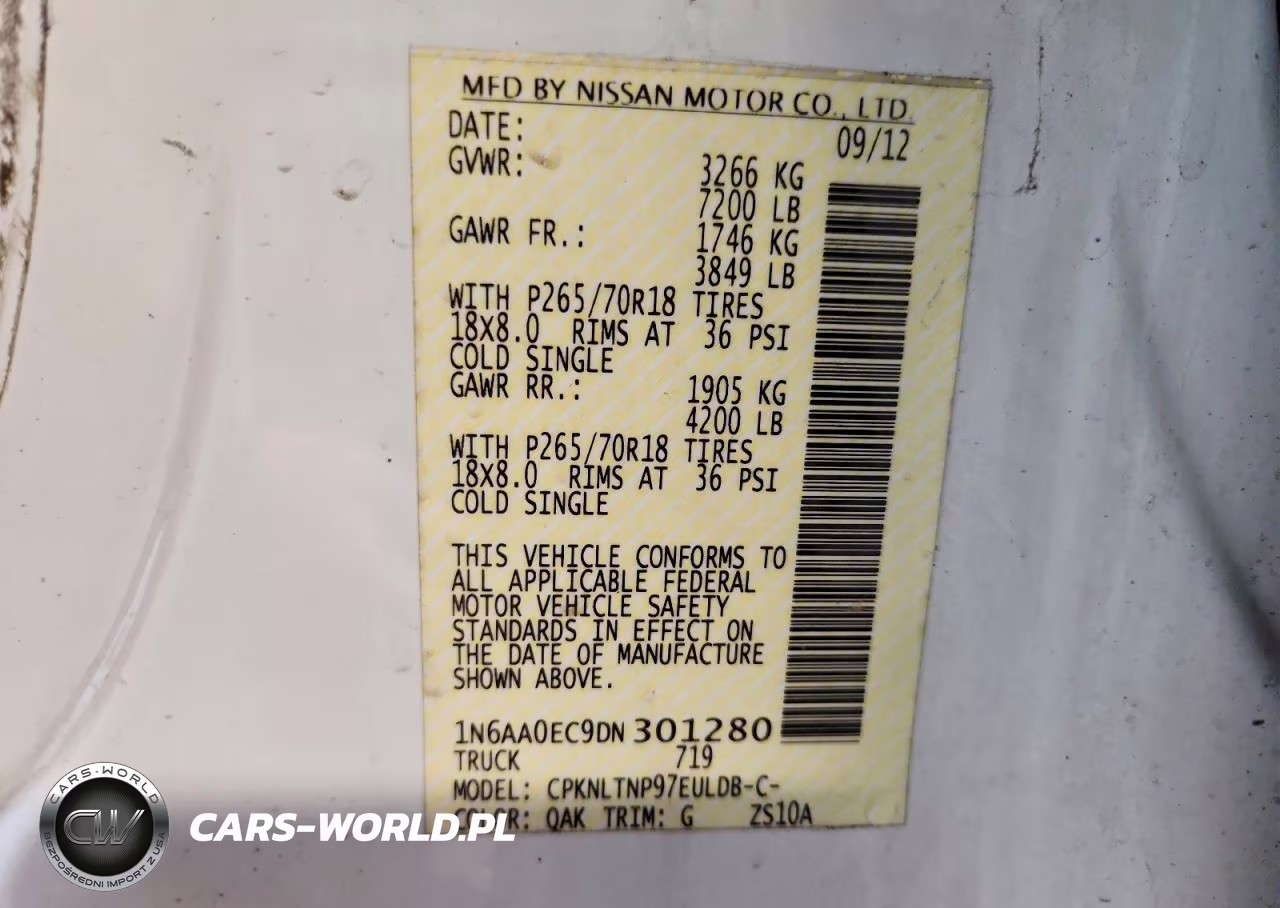 2013 Nissan Titan Sv VIN:1N6AA0EC9DN301280 - 13