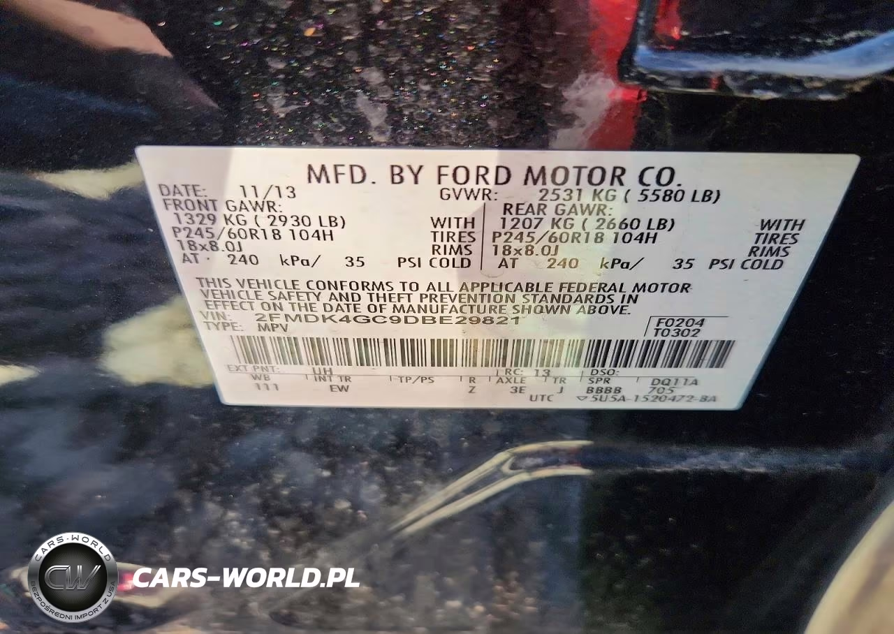 2013 Ford Edge Se VIN:2FMDK4GC9DBE29821 - 12