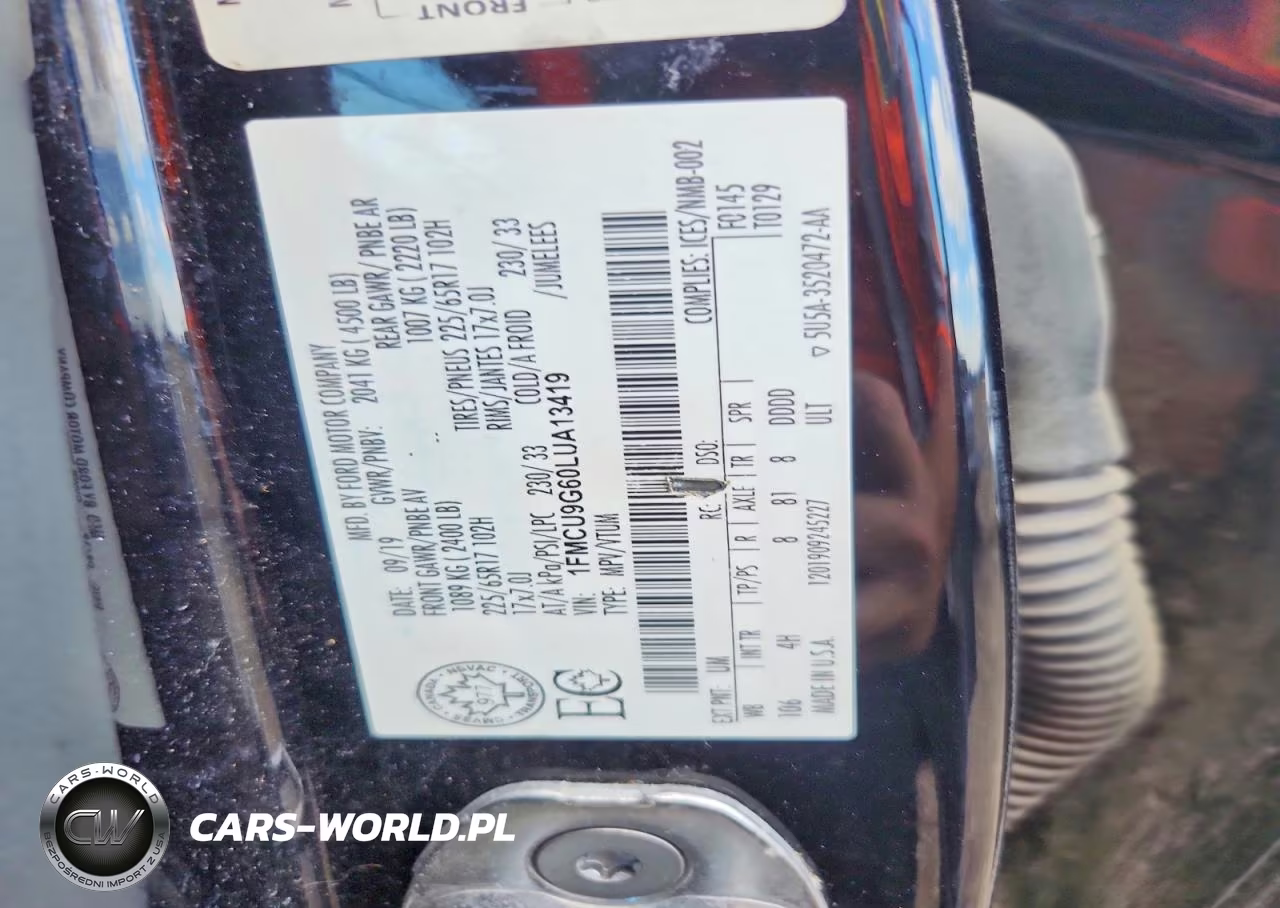 2020 Ford Escape Se VIN:1FMCU9G60LUA13419 - 13