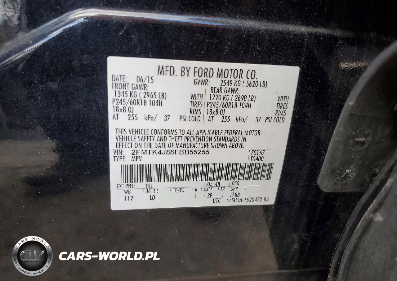 2015 Ford Edge Sel VIN:2FMTK4J88FBB55255 - 13
