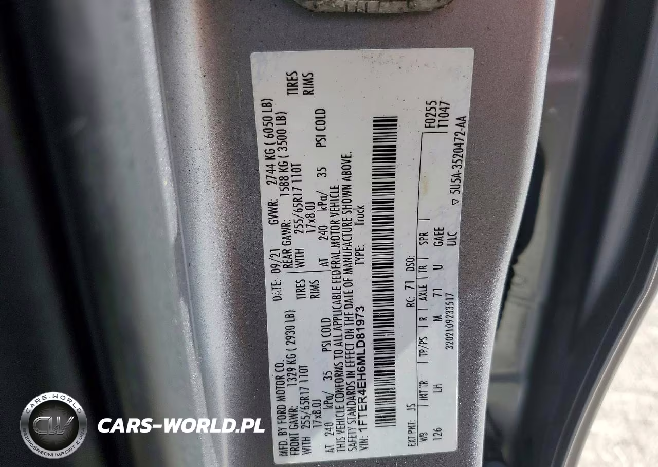 2021 Ford Ranger Xl VIN:1FTER4EH6MLD81973 - 13