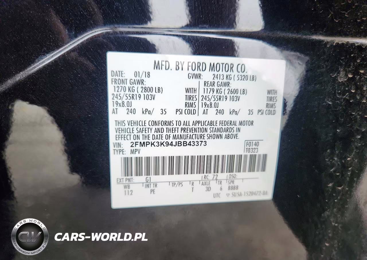 2018 Ford Edge Titanium VIN:2FMPK3K94JBB43373 - 13