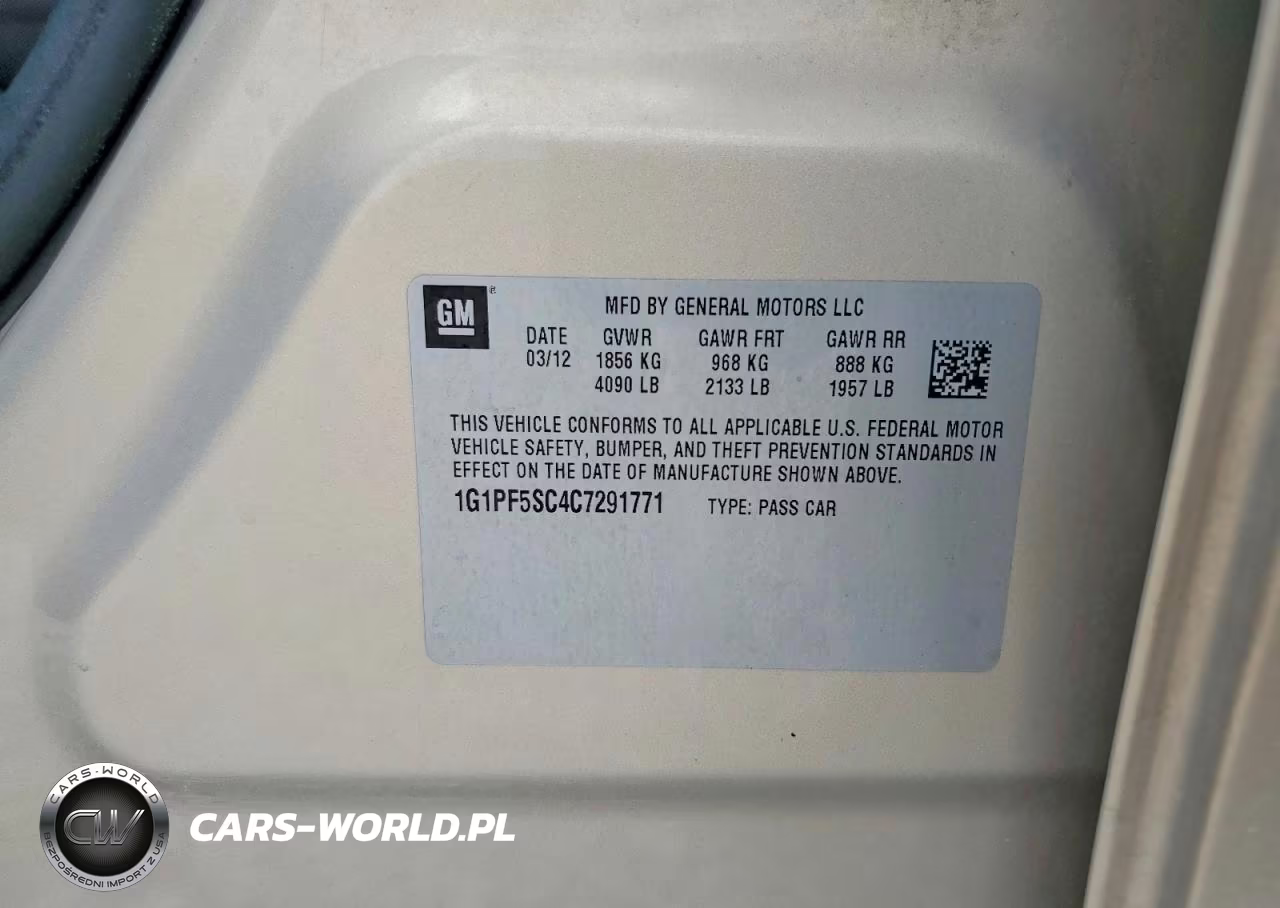 2012 Chevrolet Cruze Lt VIN:1G1PF5SC4C7291771 - 12