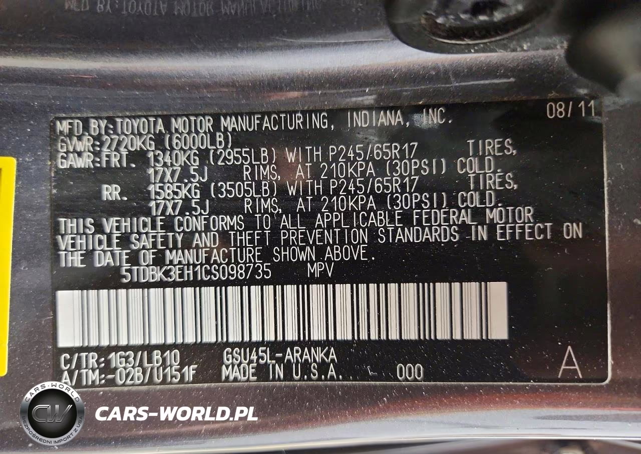 2012 Toyota Highlander Se VIN:5TDBK3EH1CS098735 - 14
