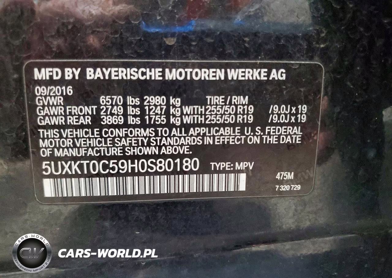 2017 BMW X5 Xdr40E VIN:5UXKT0C59H0S80180 - 14