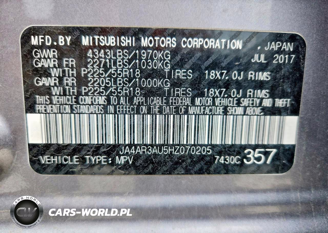 2017 Mitsubishi Outlander Sport Es VIN:JA4AR3AU5HZ070205 - 13