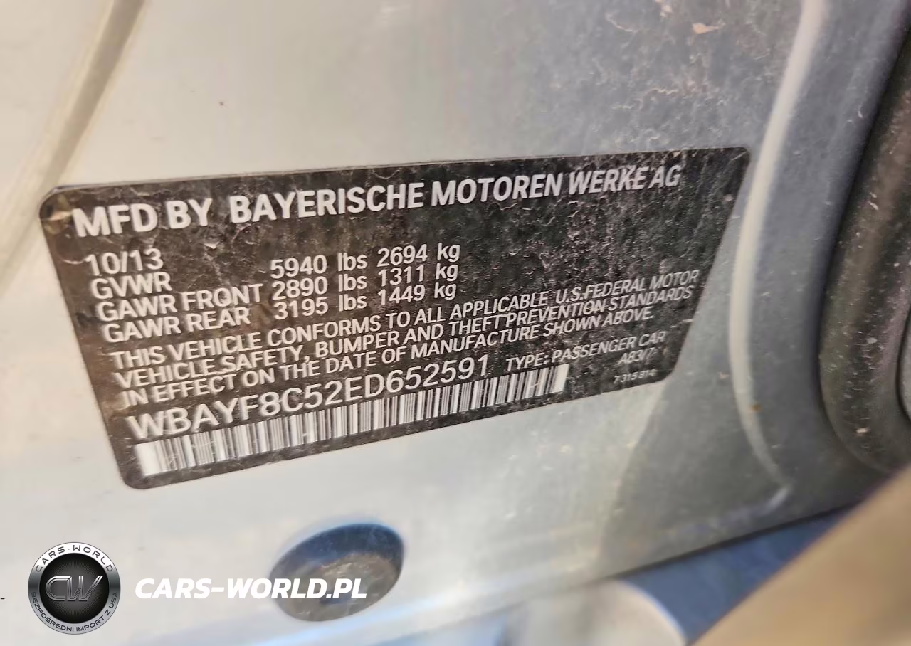2014 BMW 750 Lxi VIN:WBAYF8C52ED652591 - 12