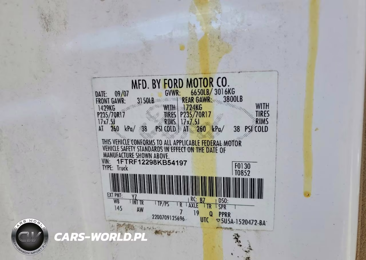 2008 Ford F150 VIN:1FTRF12298KB54197 - 12