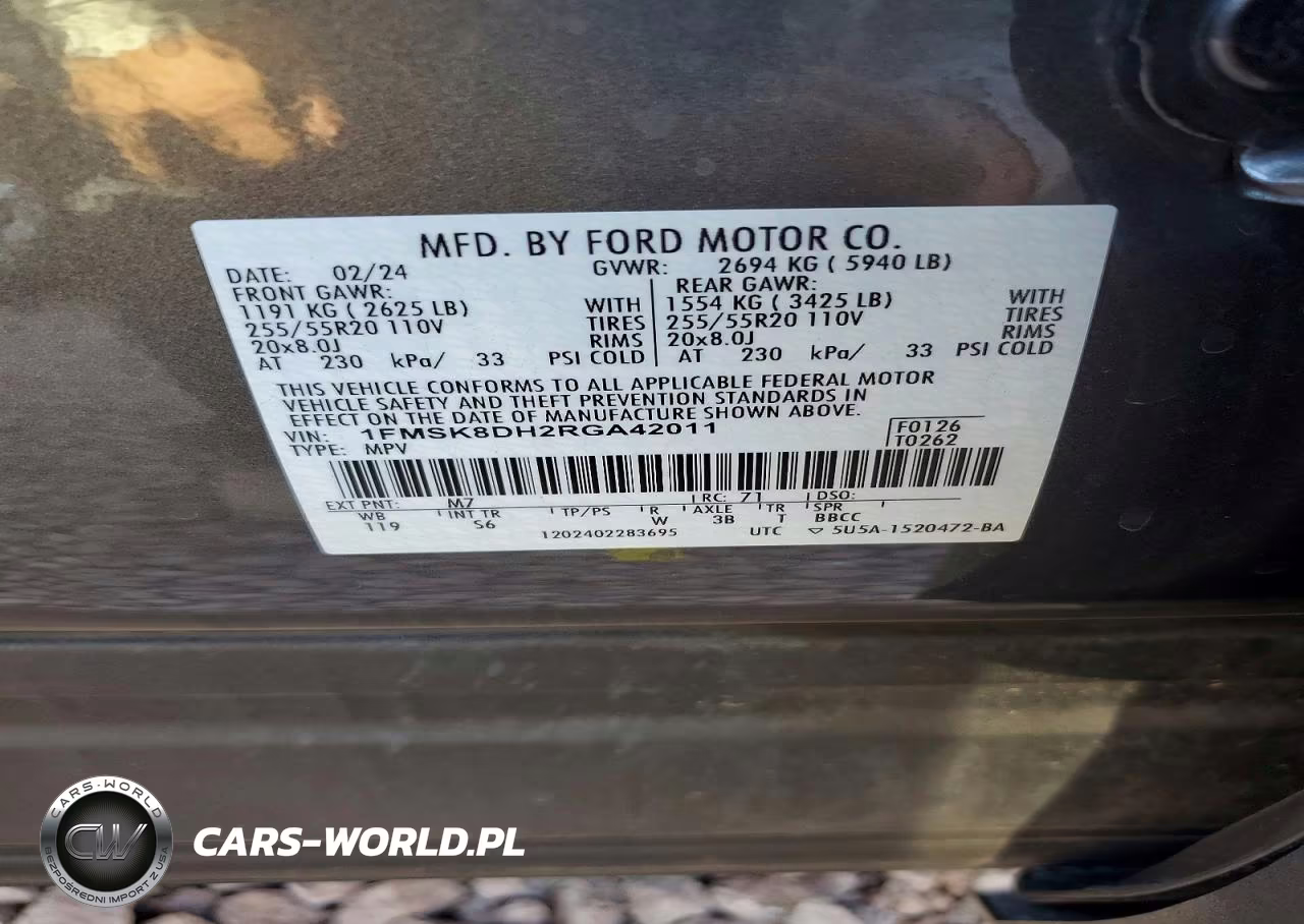 2024 Ford Explorer Xlt VIN:1FMSK8DH2RGA42011 - 12