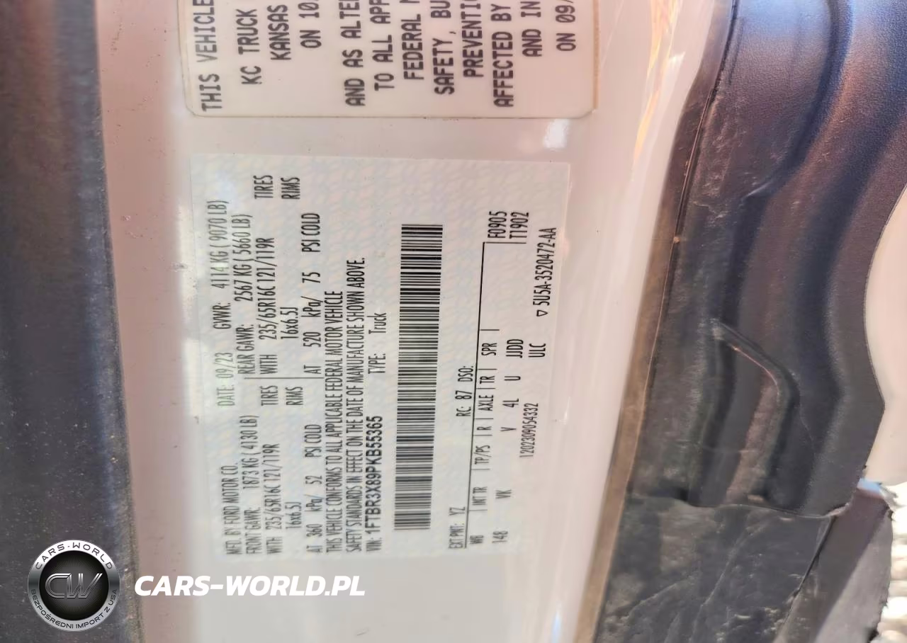 2023 Ford Transit T-250 Delivery Van VIN:1FTBR3X89PKB55365 - 13