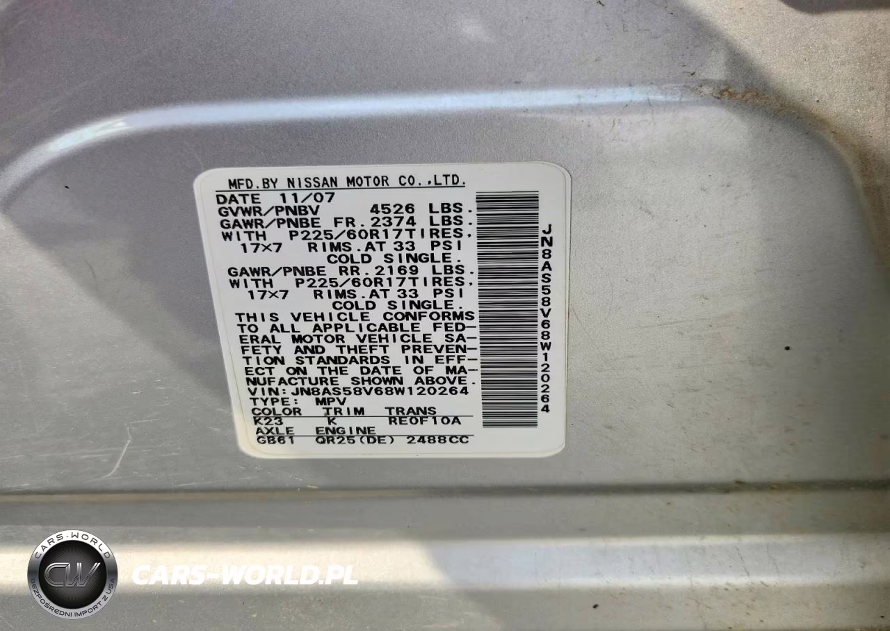 2008 Nissan Rogue S VIN:JN8AS58V68W120264 - 13