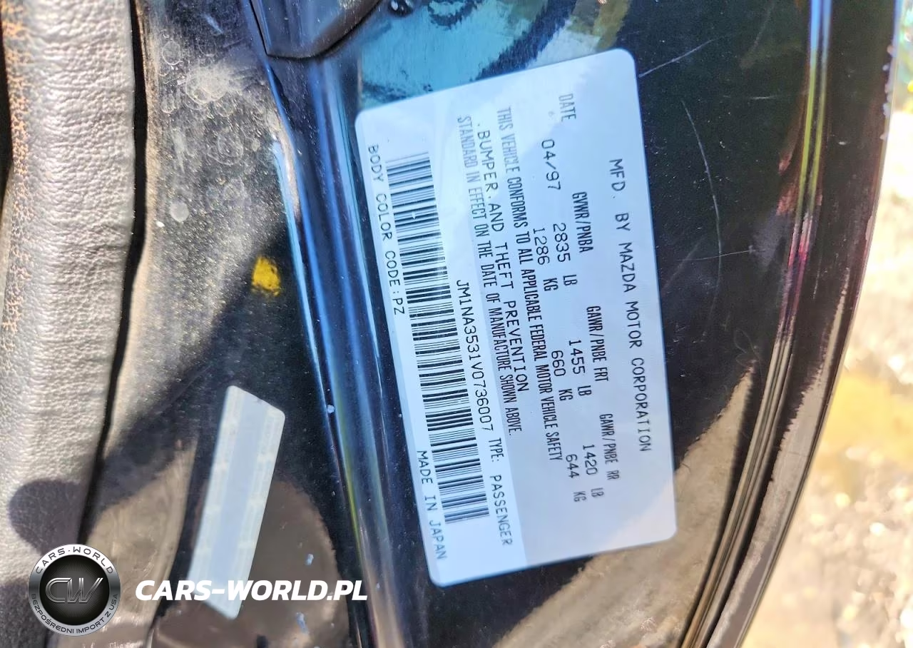 1997 Mazda Mx-5 Miata VIN:JM1NA3531V0736007 - 12