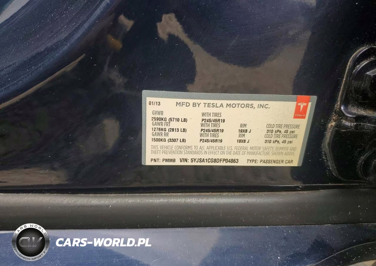 2013 Tesla Model S VIN:5YJSA1CG8DFP04863 - 12