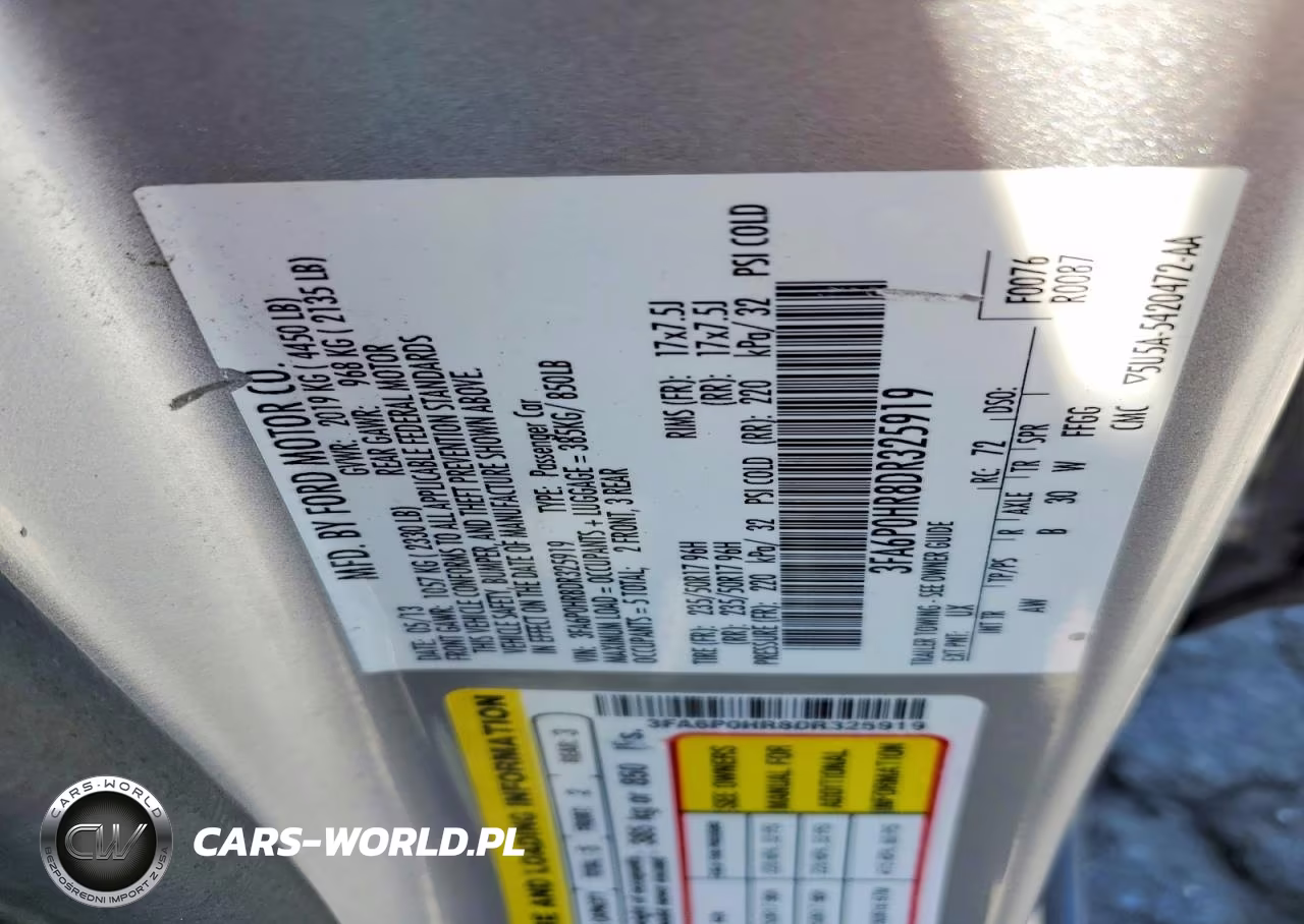 2013 Ford Fusion Se VIN:3FA6P0HR8DR325919 - 12