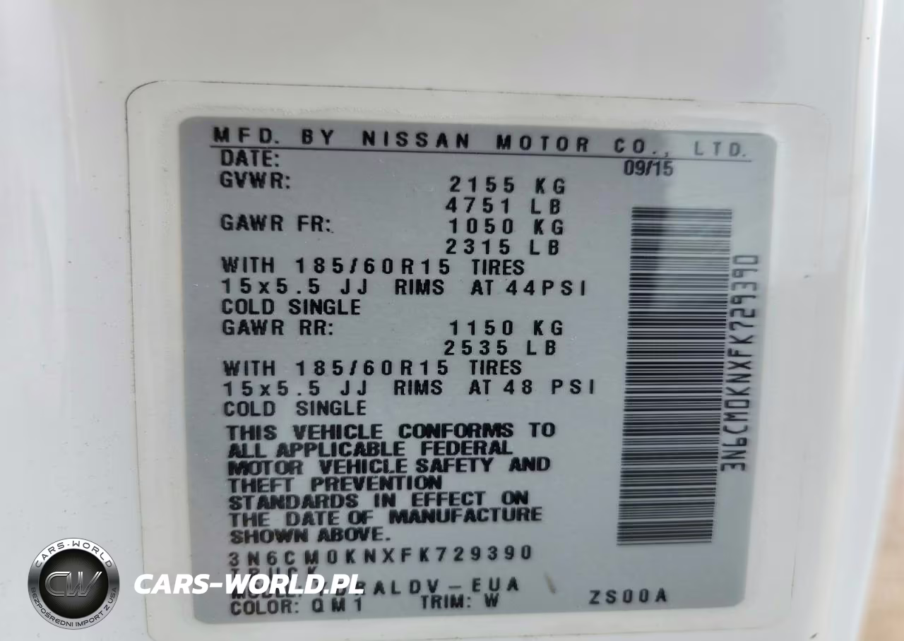 2015 Nissan Nv200 S VIN:3N6CM0KNXFK729390 - 14