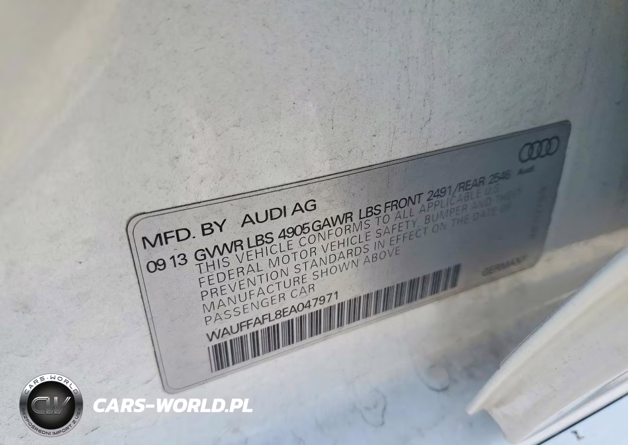 2014 Audi A4 Premium Plus VIN:WAUFFAFL8EA047971 - 12