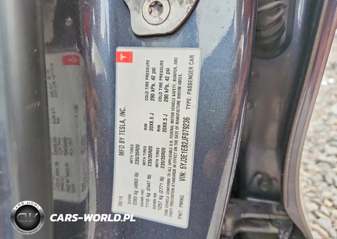 2018 Tesla Model 3 VIN:5YJ3E1EB2JF079236 - 12