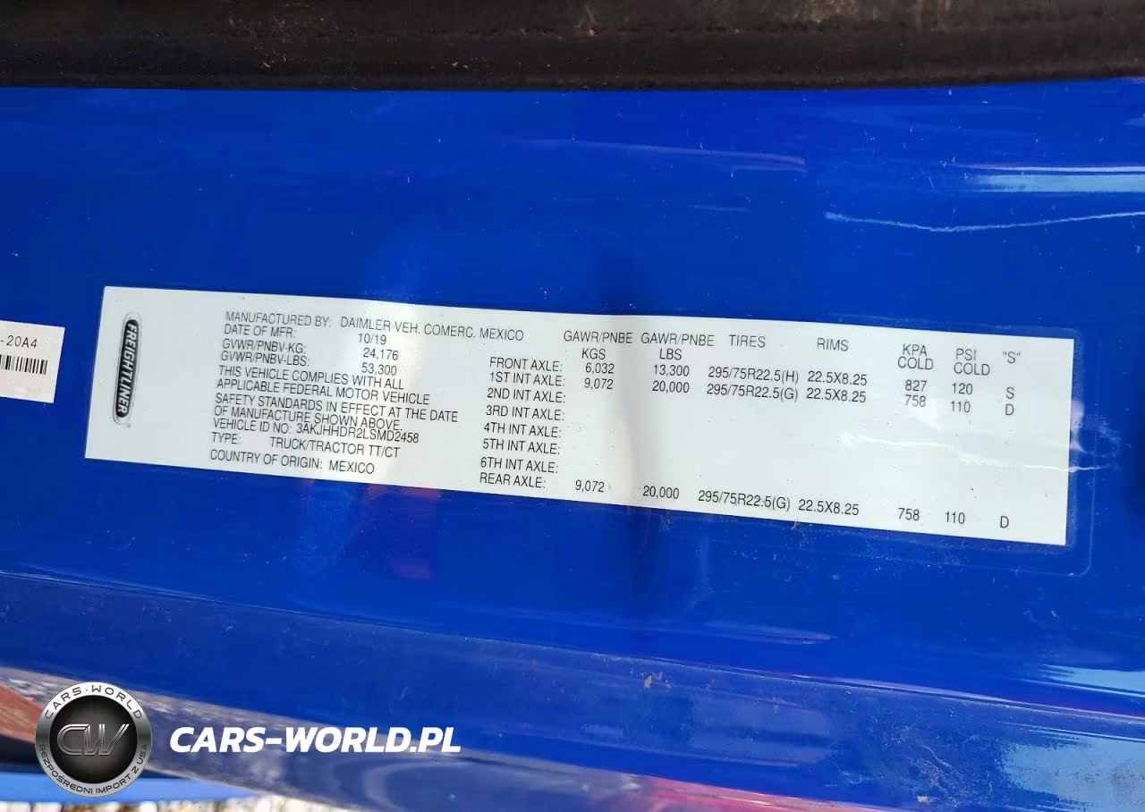 2019 Freightliner Cascadia 126 Semi Truck VIN:3AKJHHDR2LSMD2458 - 10