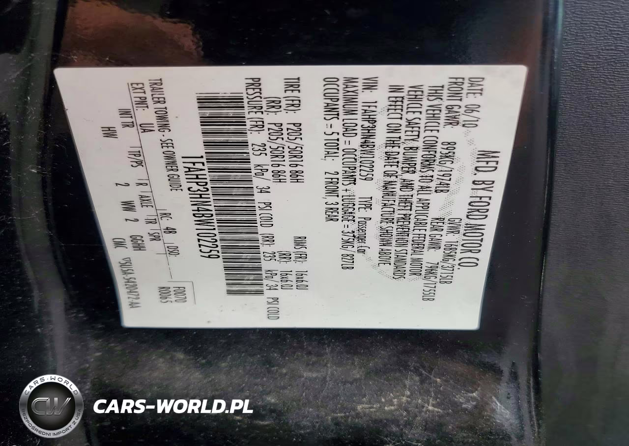 2011 Ford Focus Sel VIN:1FAHP3HN4BW102259 - 12