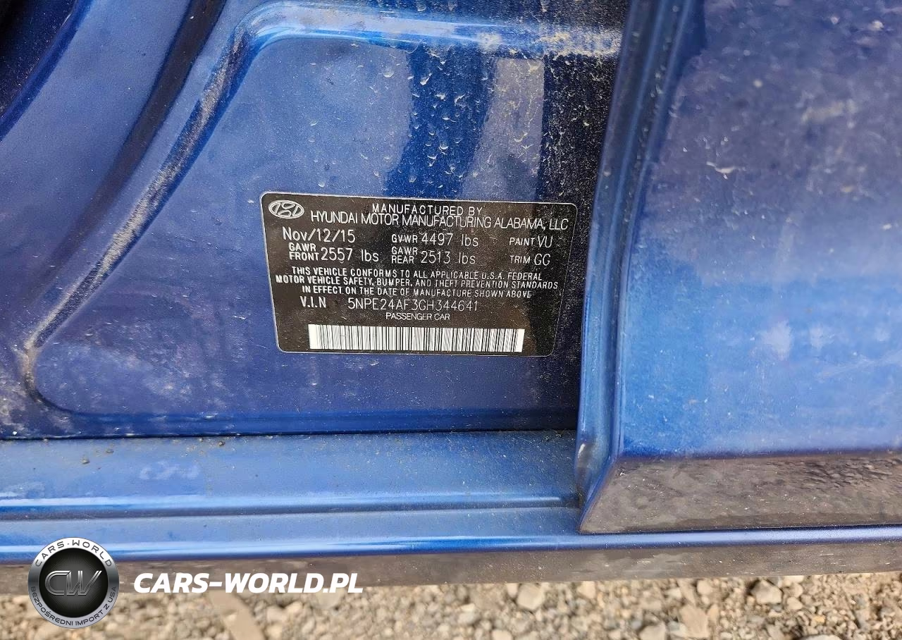 2016 Hyundai Sonata Se VIN:5NPE24AF3GH344641 - 13