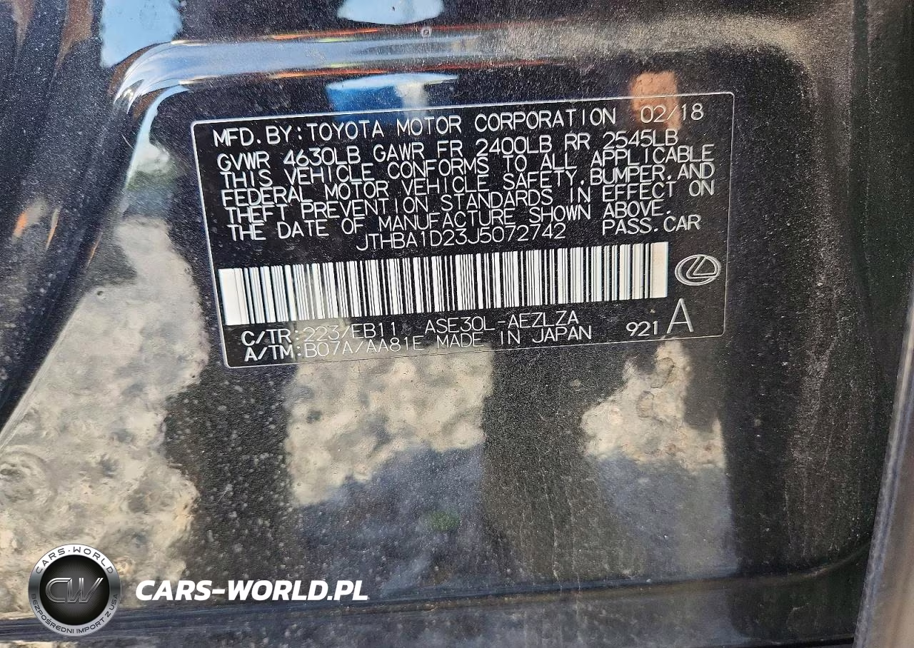 2018 Lexus Is 300 VIN:JTHBA1D23J5072742 - 12