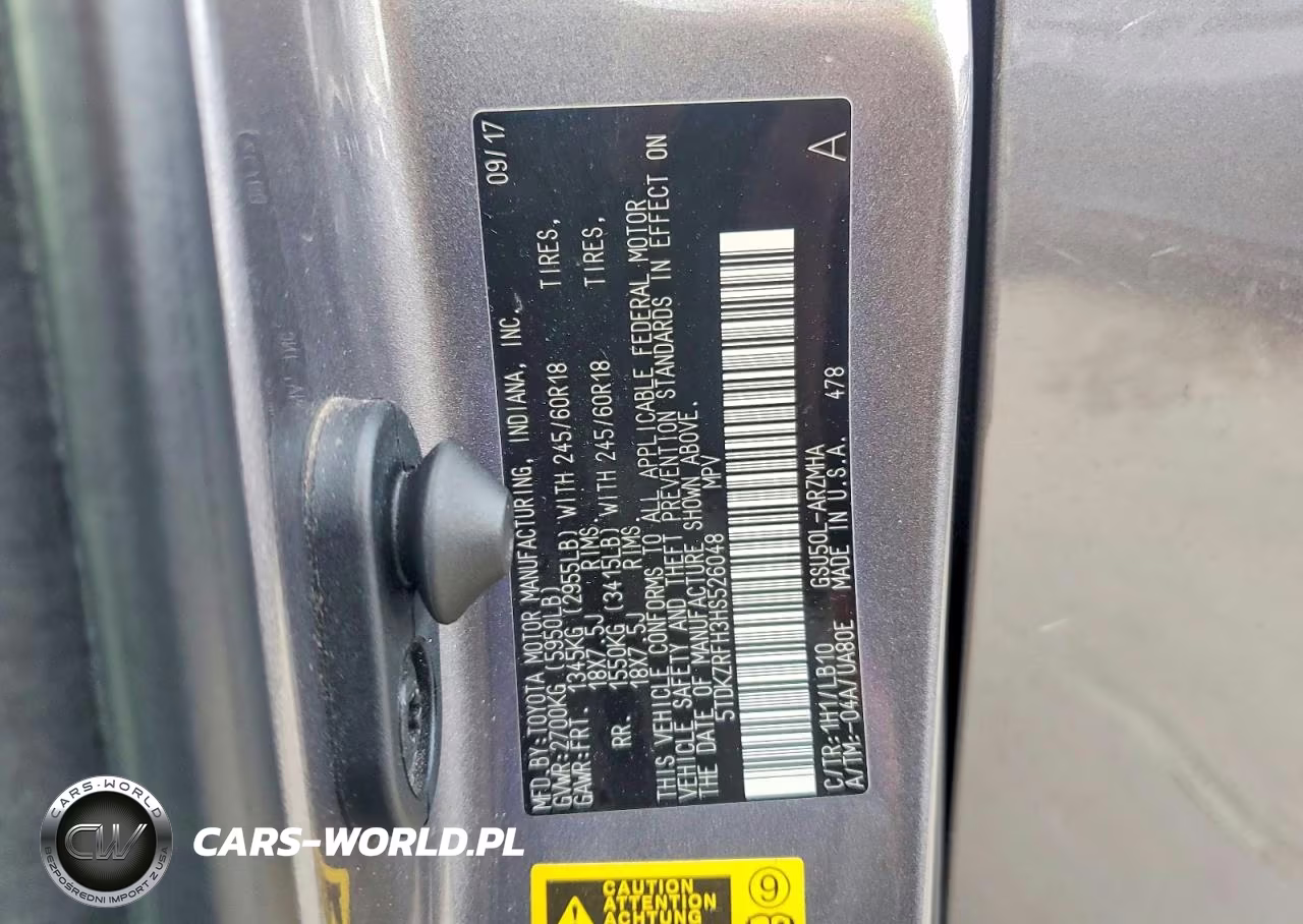 2017 Toyota Highlander Xle VIN:5TDKZRFH3HS526048 - 13