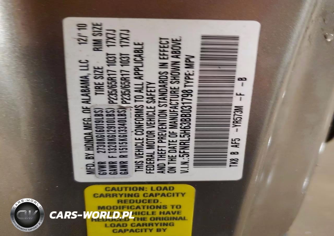 2011 Honda Odyssey Exl VIN:5FNRL5H63BB031798 - 13