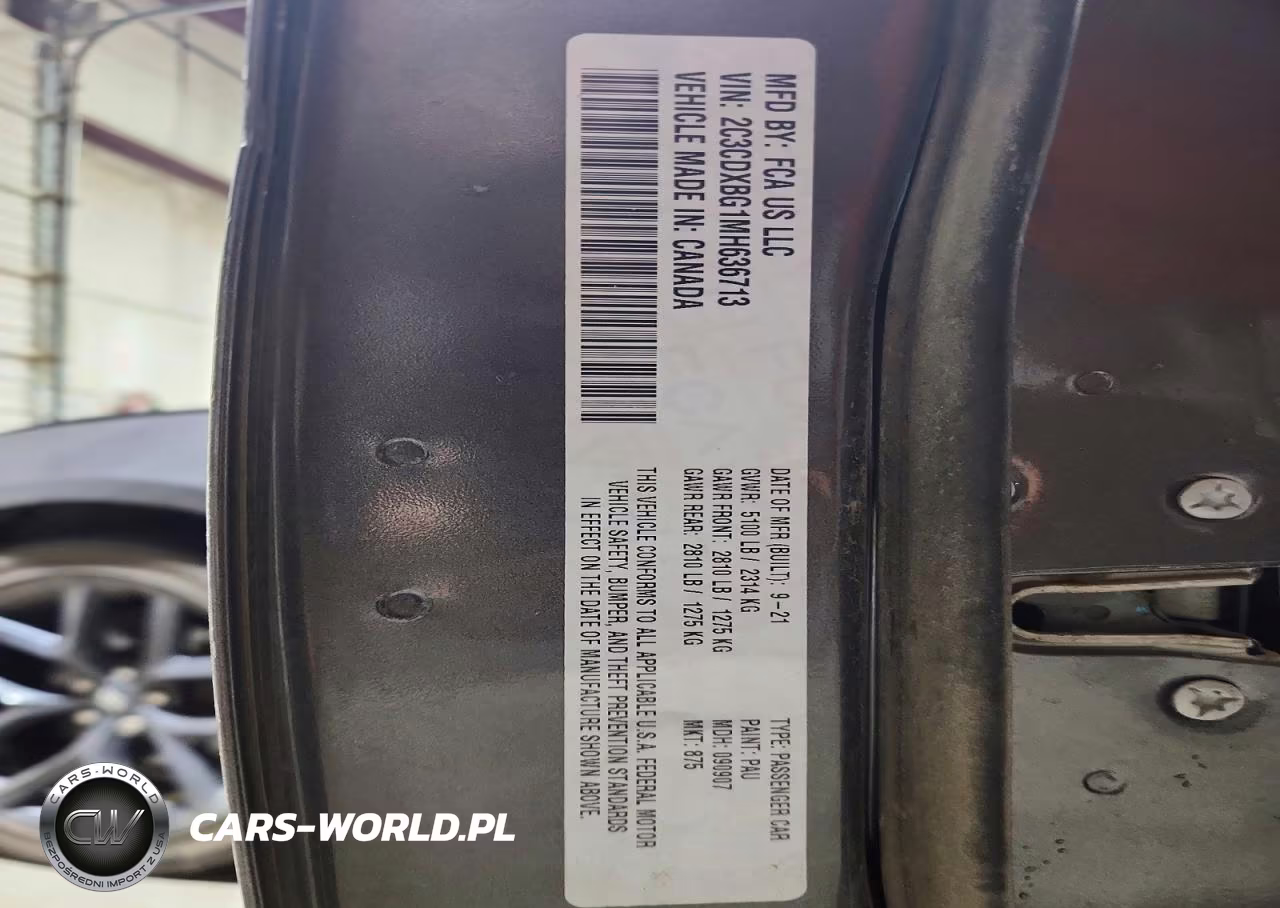 2021 Dodge Charger Sxt VIN:2C3CDXBG1MH636713 - 12