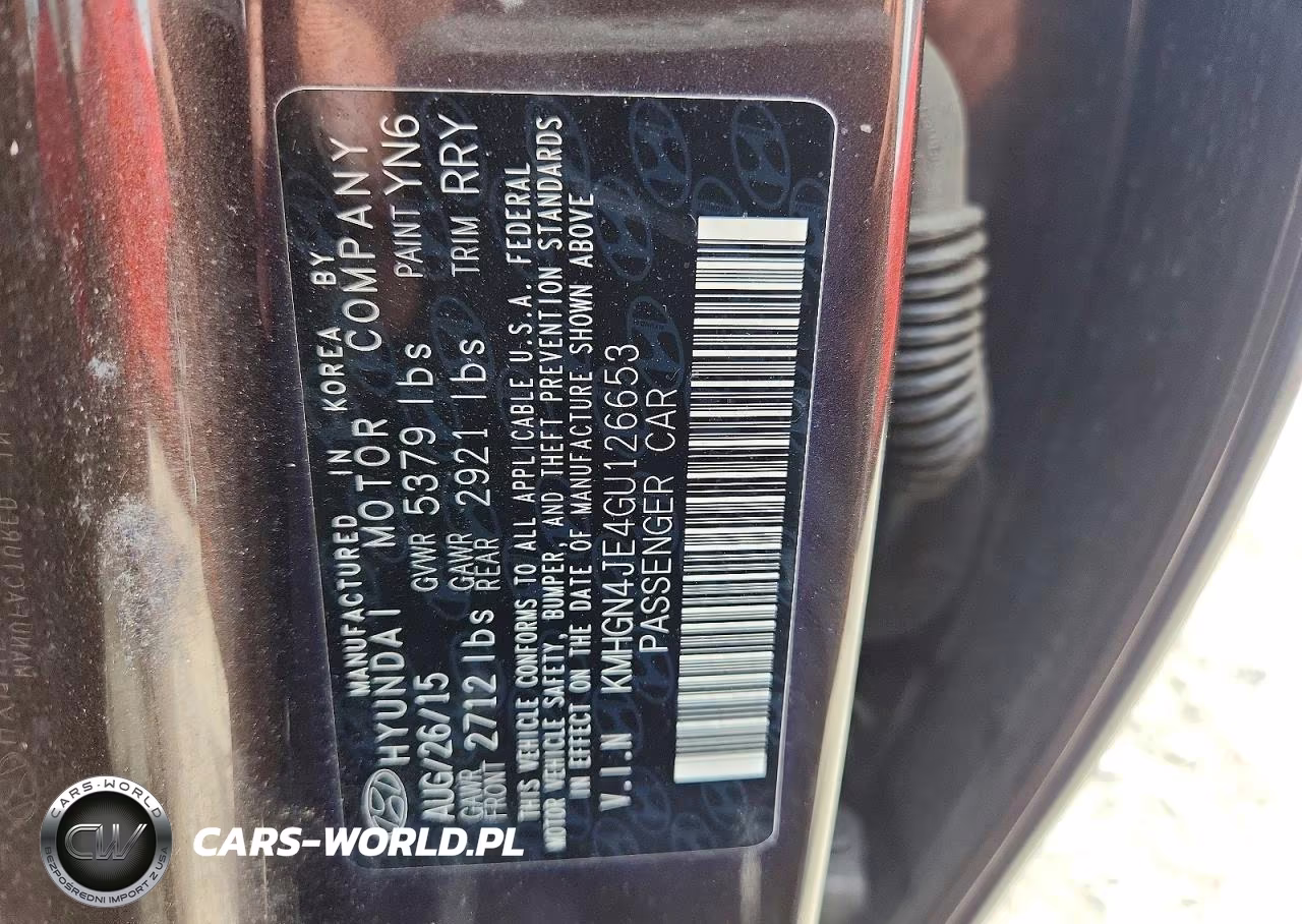 2016 Hyundai Genesis 3.8L VIN:KMHGN4JE4GU126653 - 12