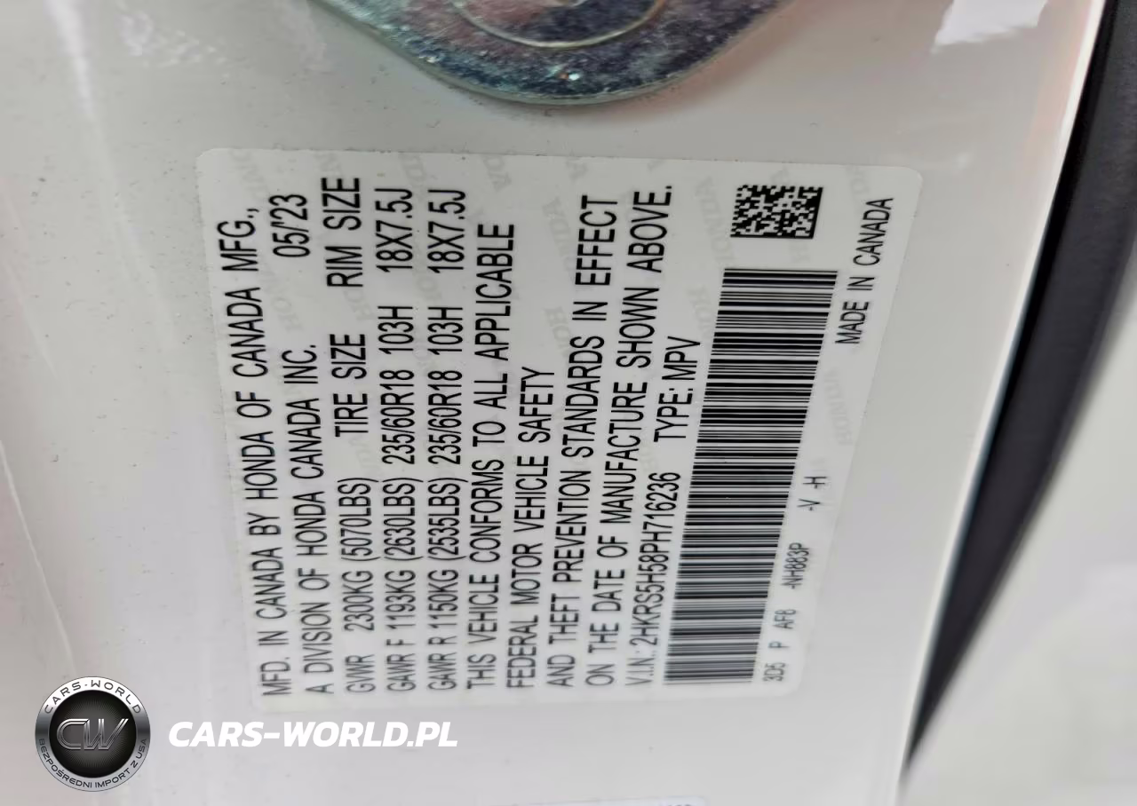 2023 Honda Cr-V Sport VIN:2HKRS5H58PH716236 - 13