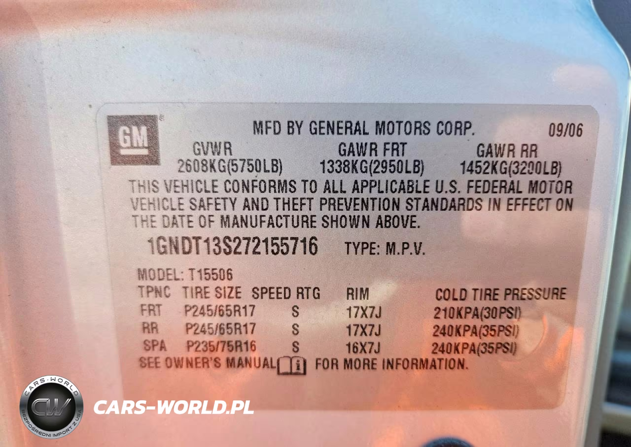 2007 Chevrolet Trailblazer Ls VIN:1GNDT13S272155716 - 12