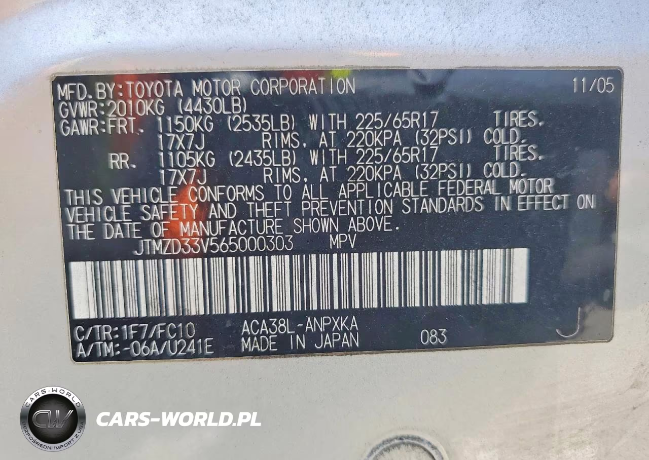 2006 Toyota Rav4 Base VIN:JTMZD33V565000303 - 12