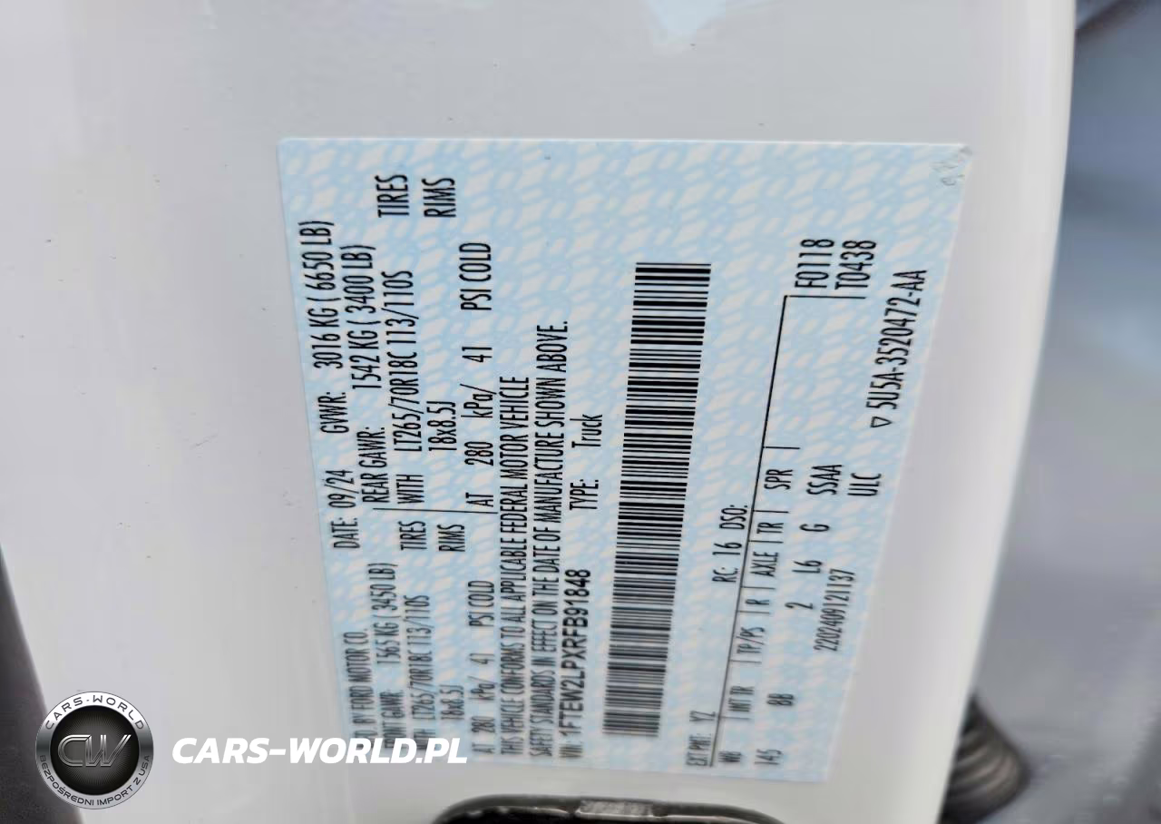 2024 Ford F150 Stx VIN:1FTEW2LPXRFB91848 - 12