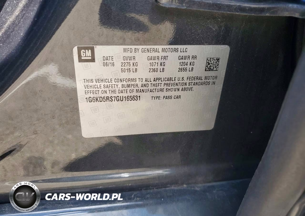 2016 Cadillac Ct6 Luxury VIN:1G6KD5RS7GU165631 - 12