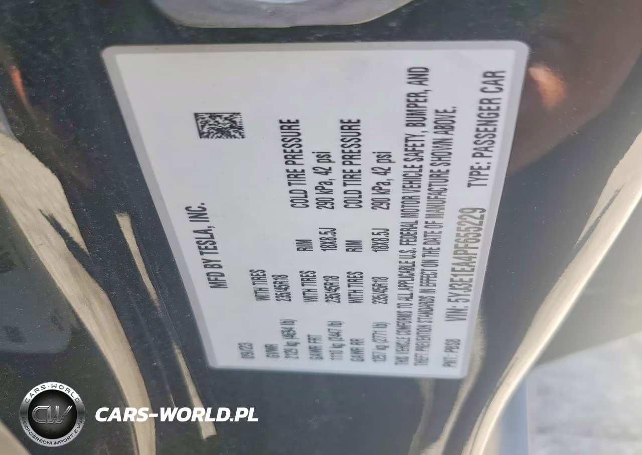2023 Tesla Model 3 VIN:5YJ3E1EA4PF655229 - 12