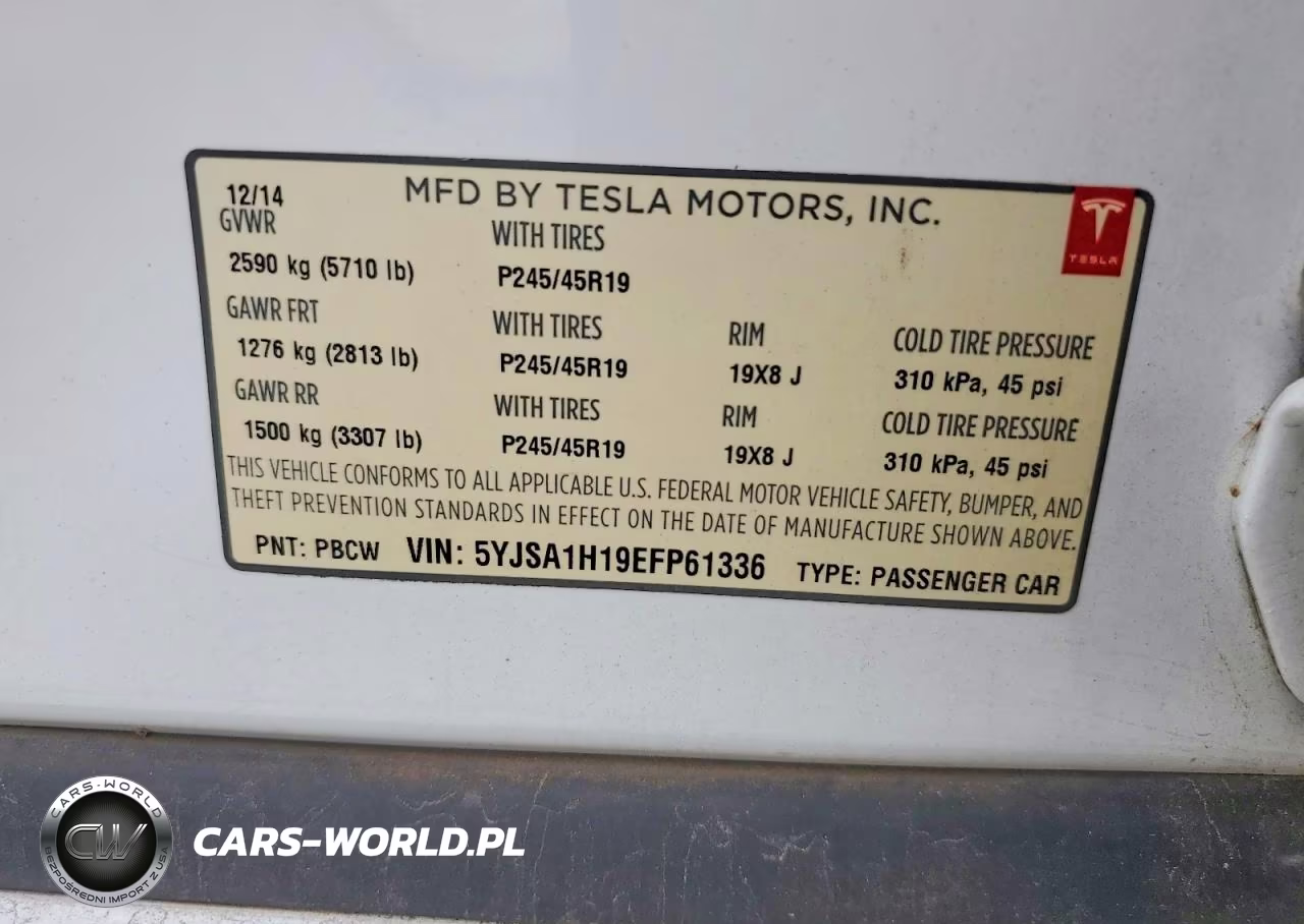 2014 Tesla Model S VIN:5YJSA1H19EFP61336 - 12