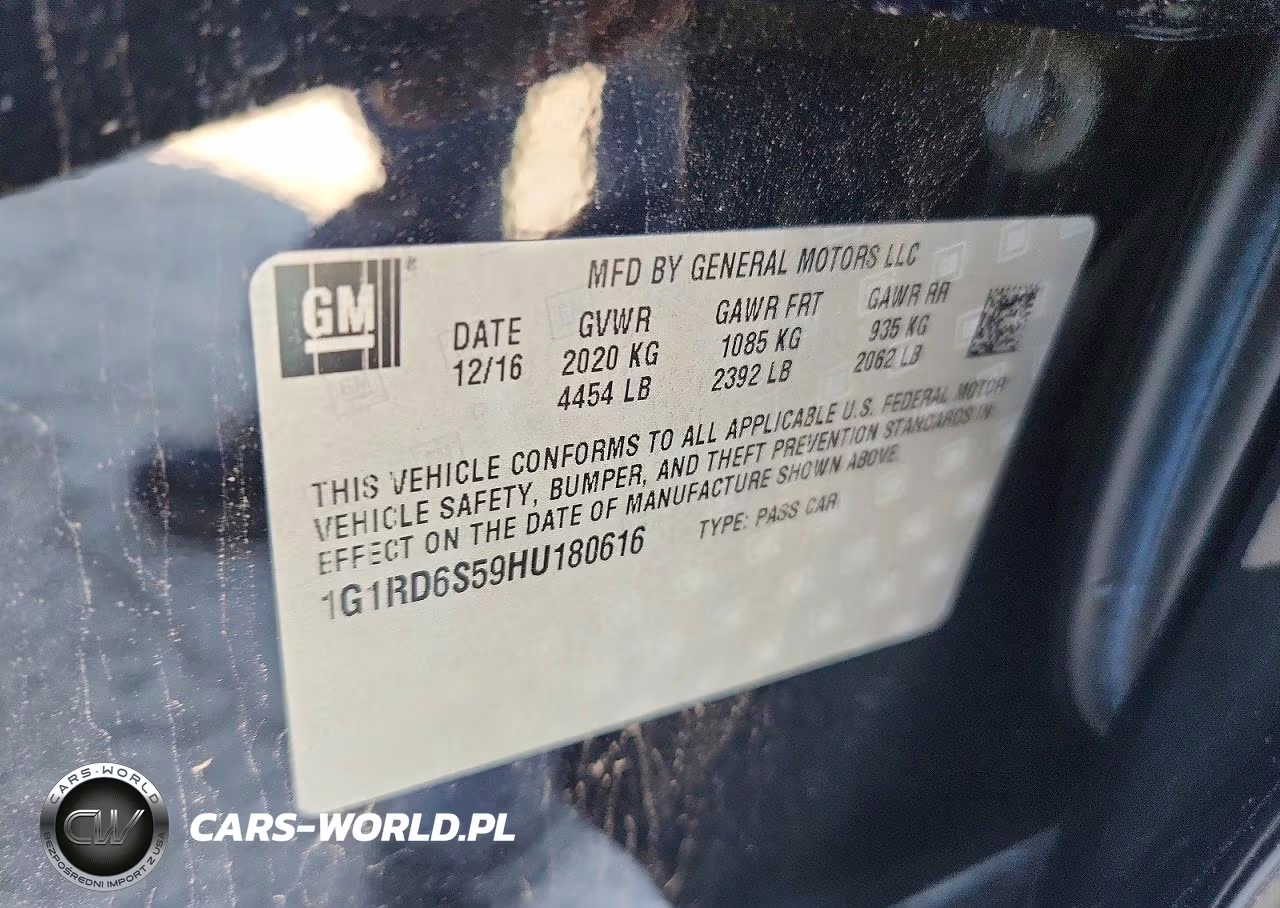 2017 Chevrolet Volt Premier VIN:1G1RD6S59HU180616 - 12
