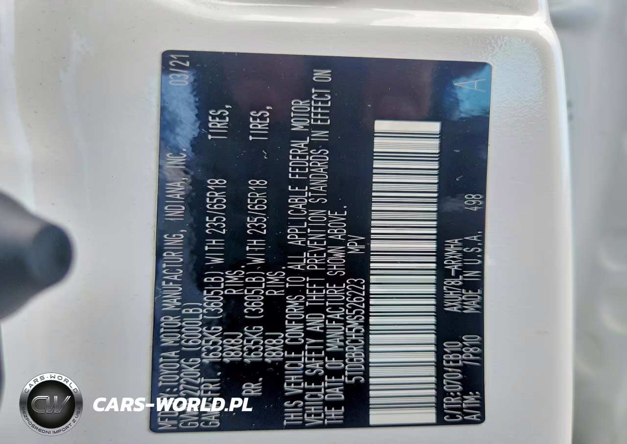 2021 Toyota Highlander Hybrid Xle VIN:5TDGBRCH5MS526223 - 14