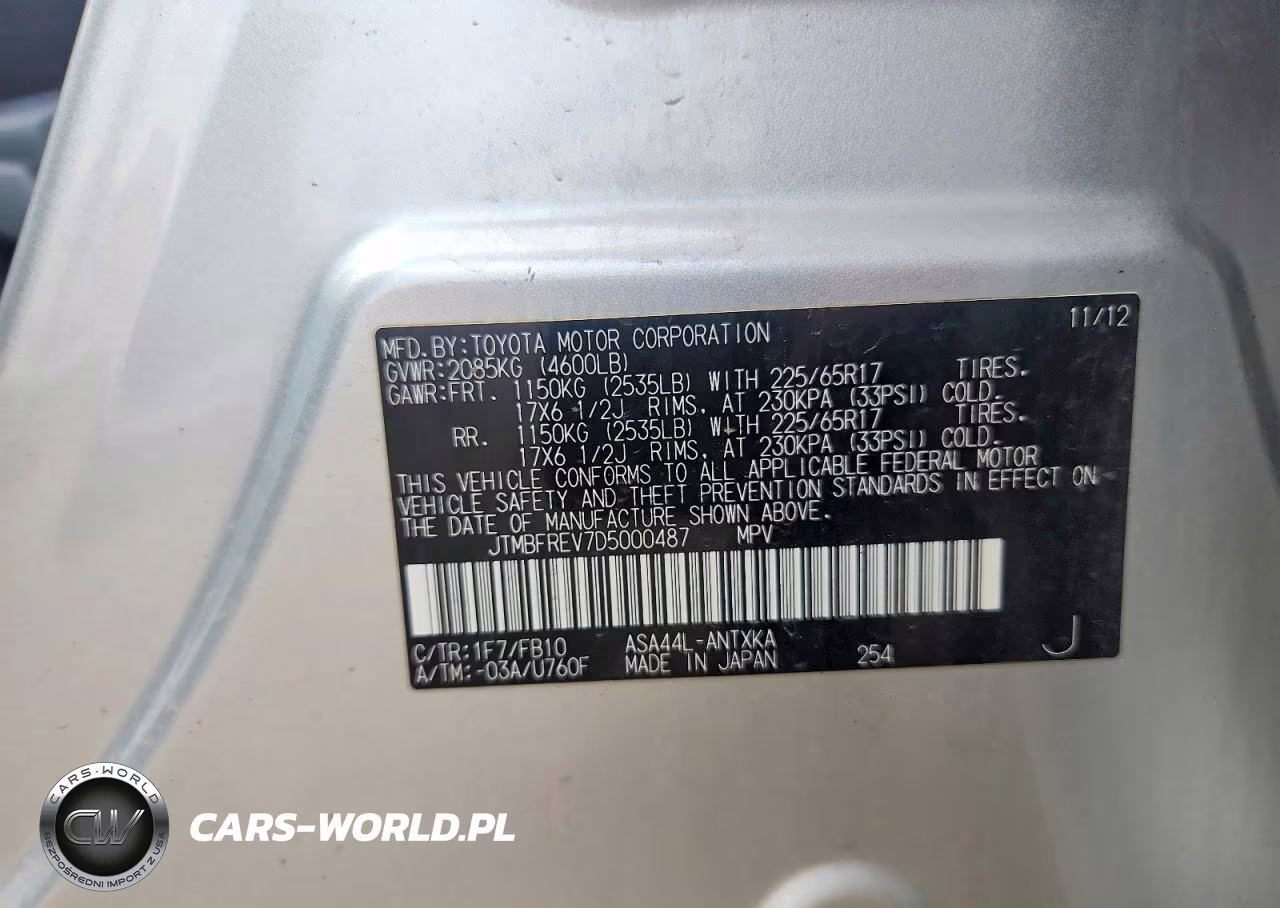 2013 Toyota Rav4 Le VIN:JTMBFREV7D5000487 - 13