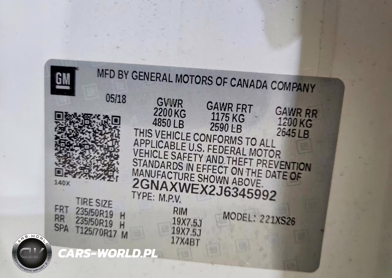 2018 Chevrolet Equinox Premier VIN:2GNAXWEX2J6345992 - 13