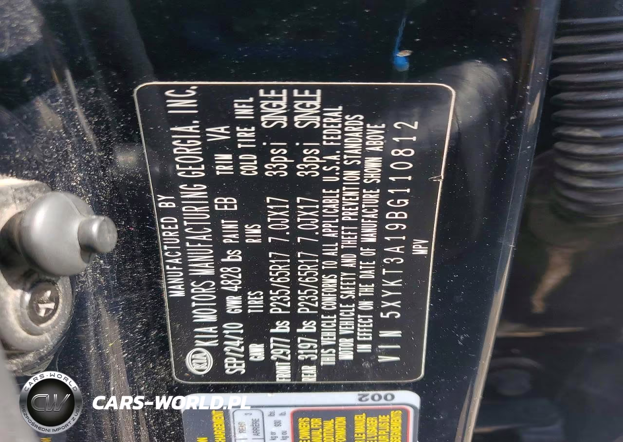 2011 Kia Sorento Base VIN:5XYKT3A19BG110812 - 12