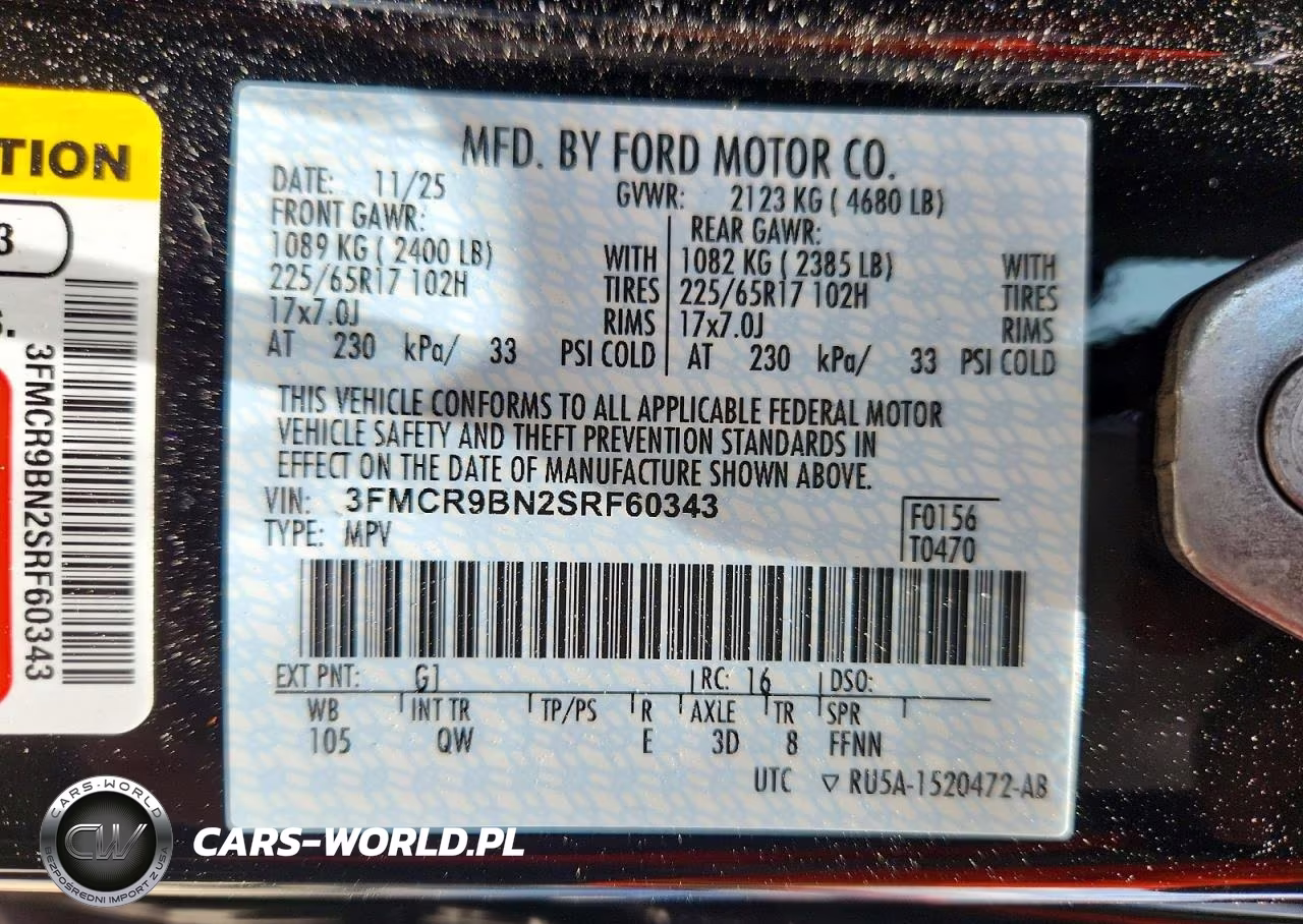 2025 Ford Bronco Sport Big Bend VIN:3FMCR9BN2SRF60343 - 14